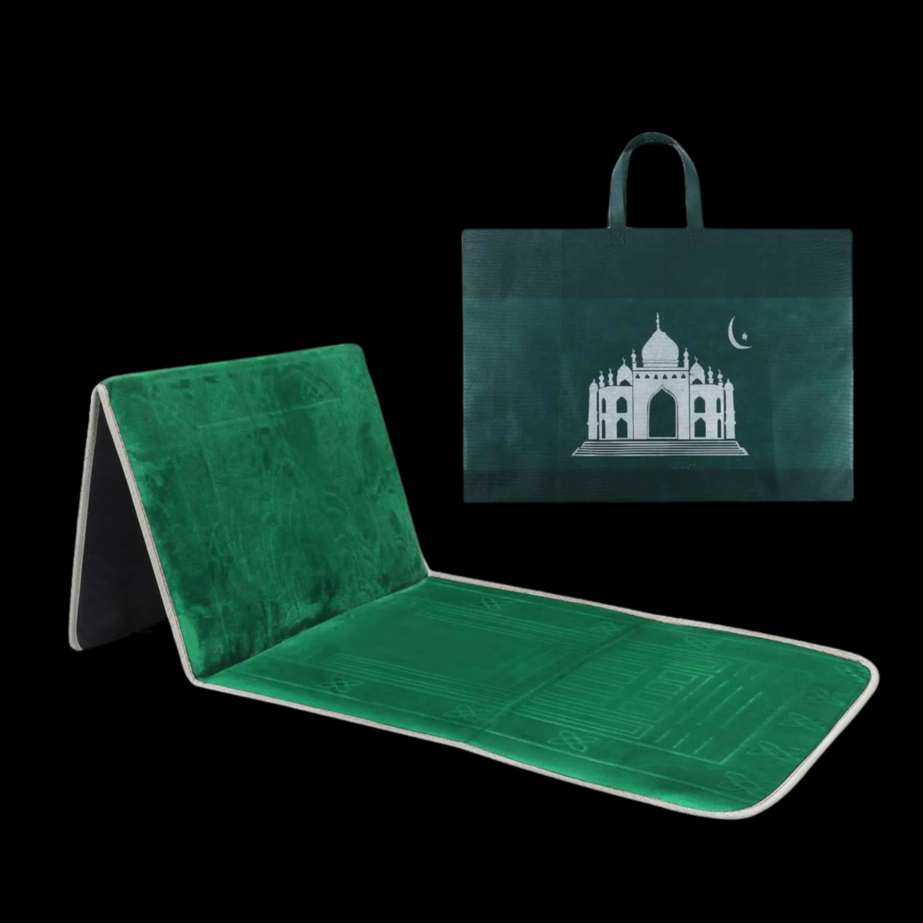 Foldable Prayer Mat with Back Support product and export visual